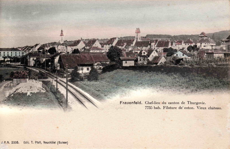 Frauenfeld Altstadt Bahnlinie vor 1897