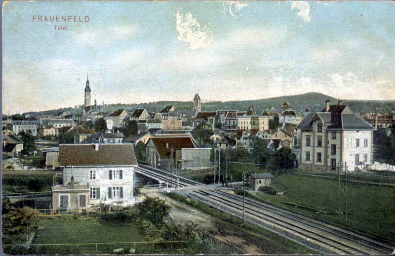 Frauenfeld Bahnbergang Kurzenerchingerstrasse um 1900