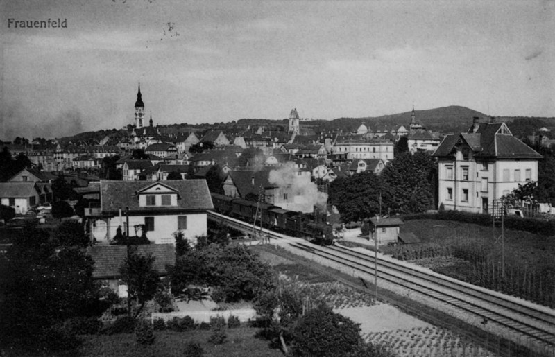 Frauenfeld Bahnbergang Kurzenerchingerstrasse um 1925