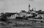 Frauenfeld Bahnhof mit Barriere um 1920