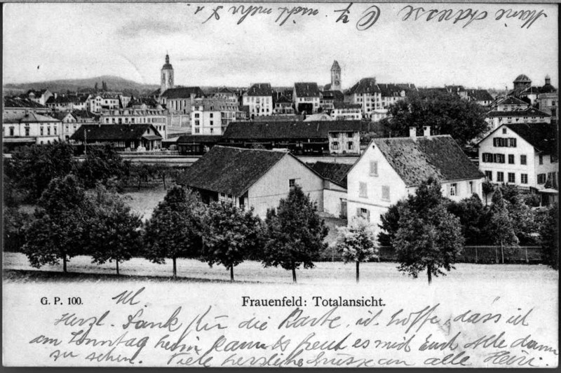 Frauenfeld Bahnhofquartier Altstadt um 1900