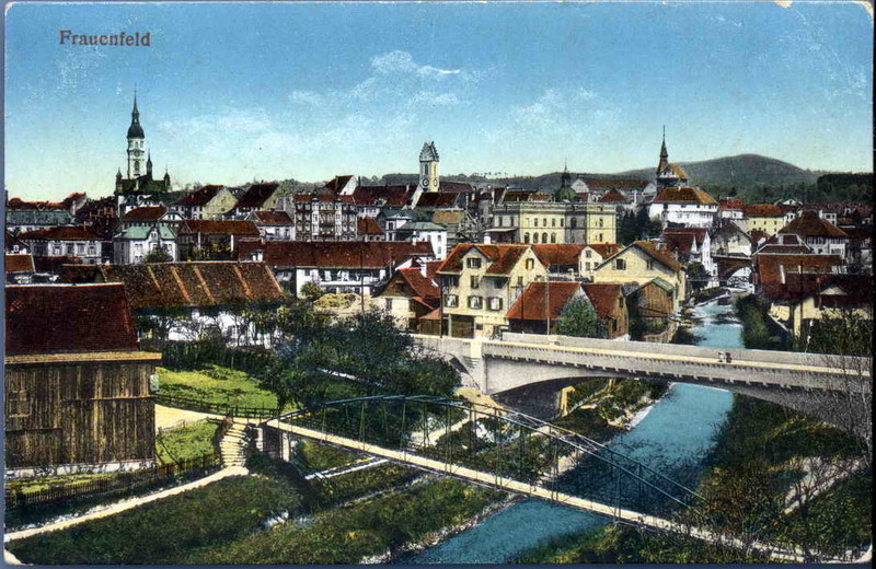 Frauenfeld Brcke Bahnhofstrasse Steg um 1915