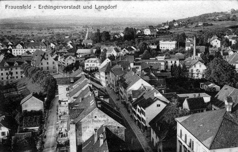 Frauenfeld Erchingervorstadt Langdorf vom Kirchturm