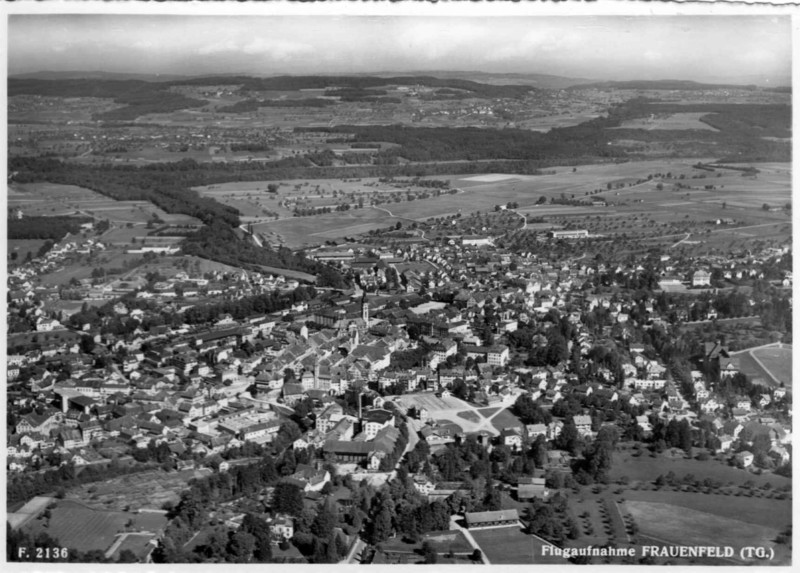 Frauenfeld Flugaufnahme Stadtgebiet Grosse Allmend