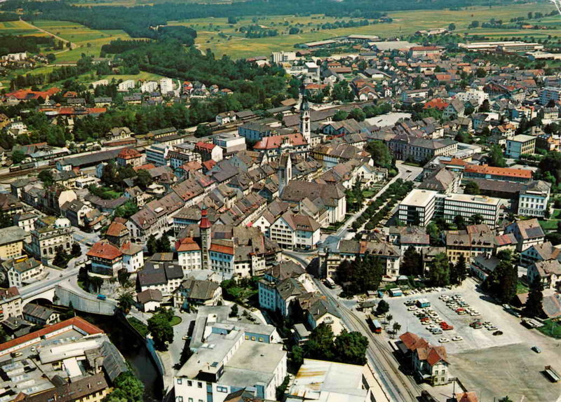 Frauenfeld Flugaufnahme um 1970