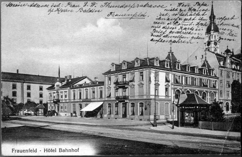 Frauenfeld Hotel-Bahnhof um 1915