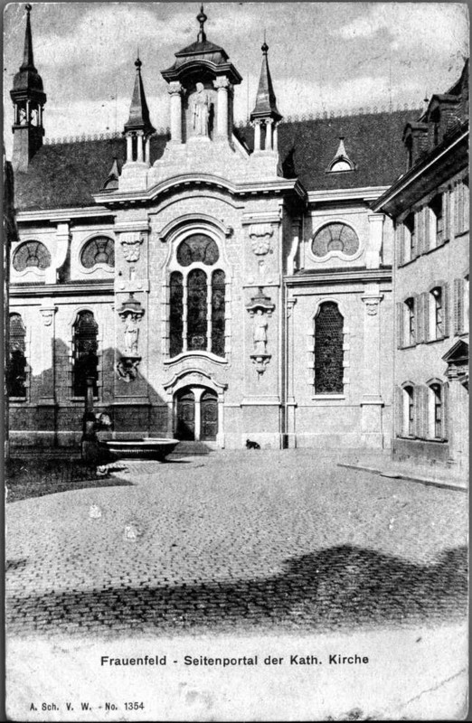 Frauenfeld Katholische Kirche Seitenportal um 1910