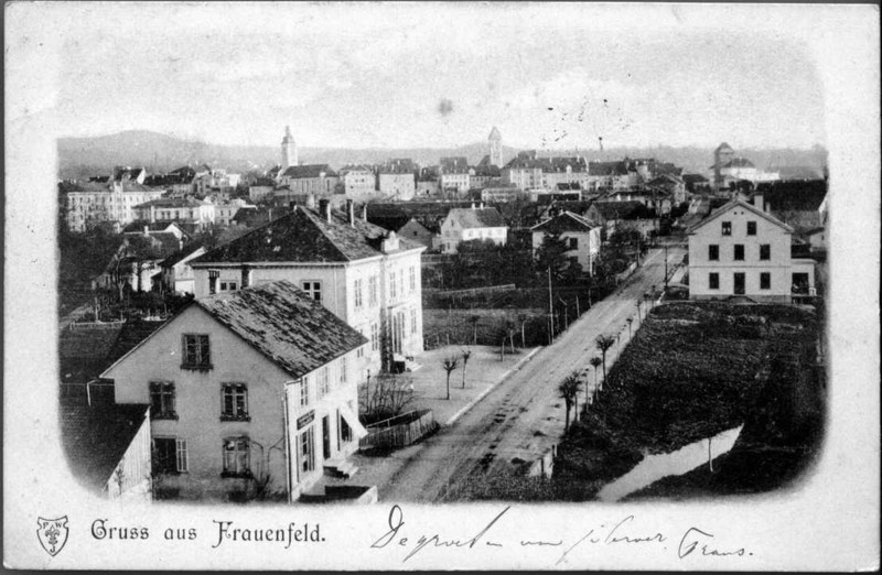 Frauenfeld-Kurzdorf mit Altstadt um 1895