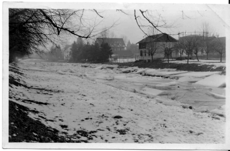 Frauenfeld Murg Eistreiben um 1925