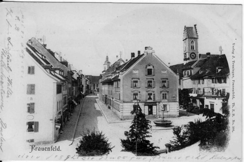 Frauenfeld Rathausplatz um 1895