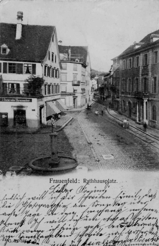Frauenfeld Rathausplatz um 1900 02