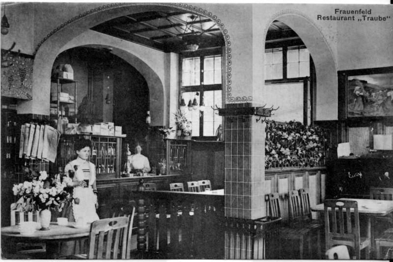 Frauenfeld Restaurant Traube Inneres um 1910