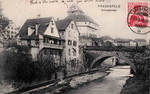 Frauenfeld Schloss-Brcke Murg mit Kanal um 1905