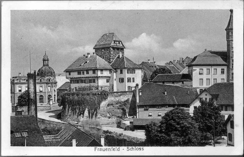 Frauenfeld Schloss und Post um 1930