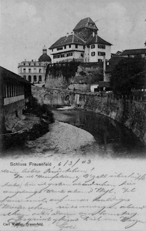 Frauenfeld Schloss von Murg aus um 1900