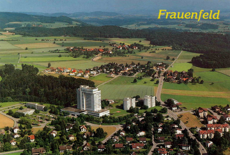 Frauenfeld Spital Huben Bhl Flugaufnahme um 1990