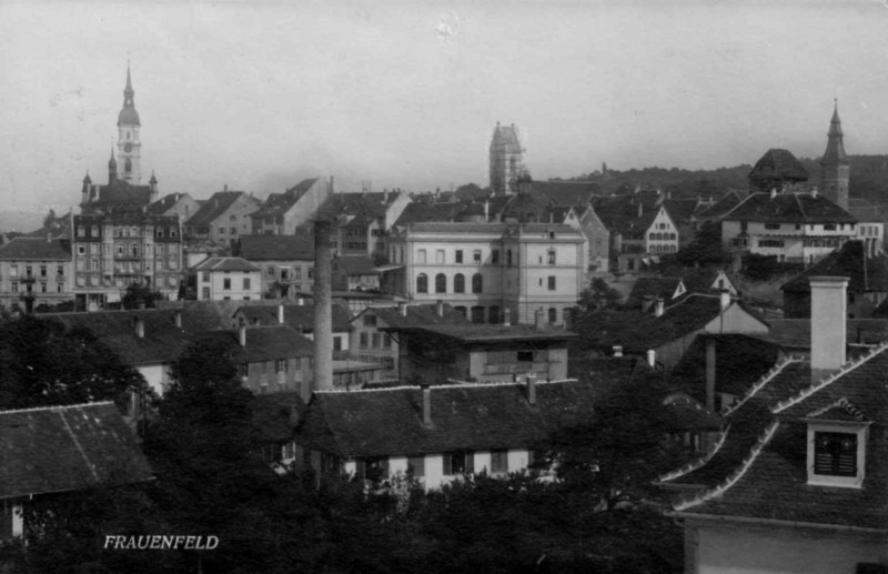 Frauenfeld Unterstadt Kirchen Schloss vermutlich 1929