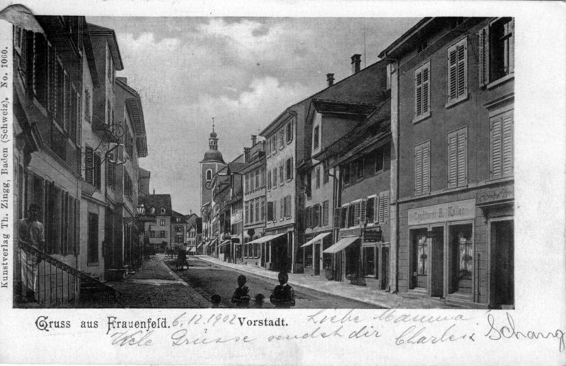 Frauenfeld Vorstadt alte Kirche um 1900