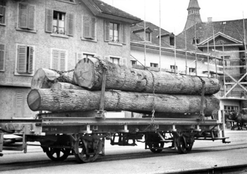 Frauenfeld Wilerbahn Holztransport um 1960