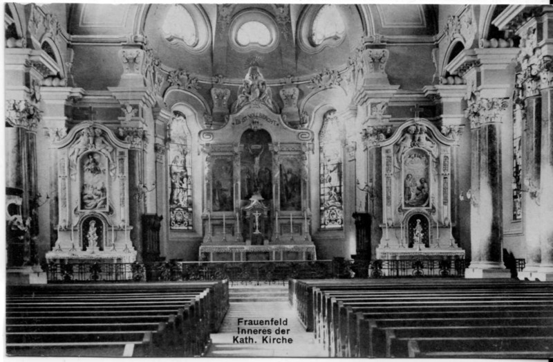 Frauenfeld kath Kirche Innenraum um 1907