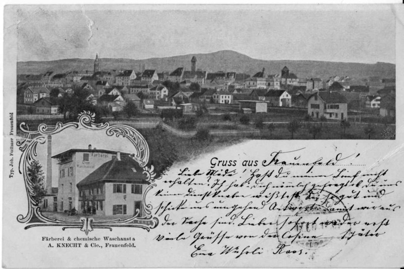 Frauenfeld mit Frberei Knecht um 1900