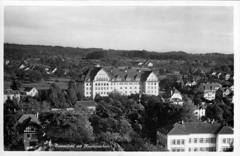 Kantonsschule von der Stadt her um 1930 